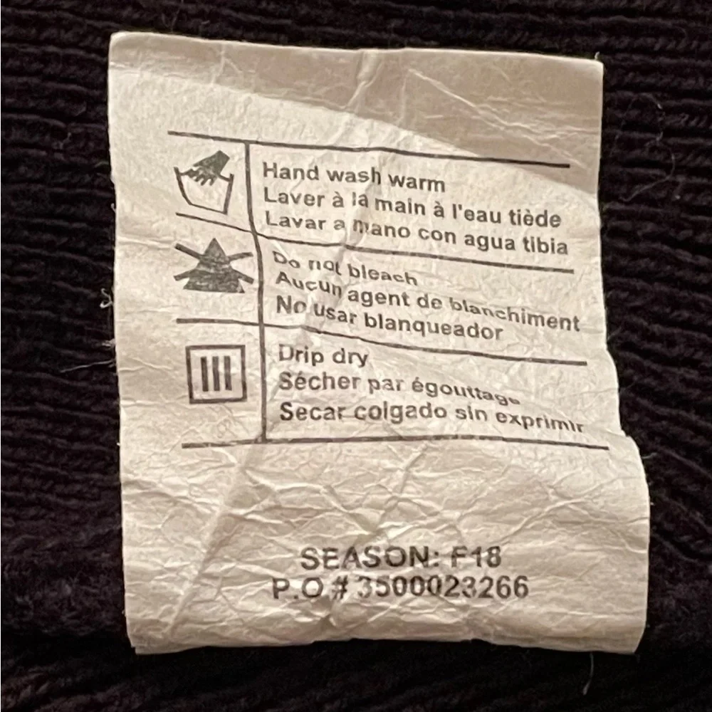 ❄ CARHARTT SQUARE LOGO A18 BLACK CUFFED BEANIE HAT TOQUE - SIZE OSFA ❄ - Picture 8 of 9